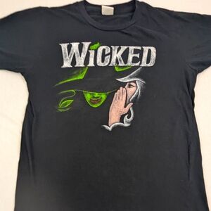 Wicked - Broadway Musica Black T-shirt Featuring Witches Defy Gravity Small